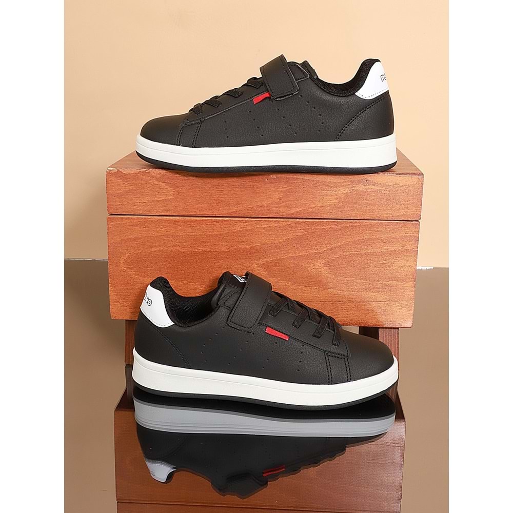 Kidessa 1709 Anatomik Tabanlı Unisex Çocuk Sneakers Günlük Ayakkabı - NKT01709-siyah beyaz-33