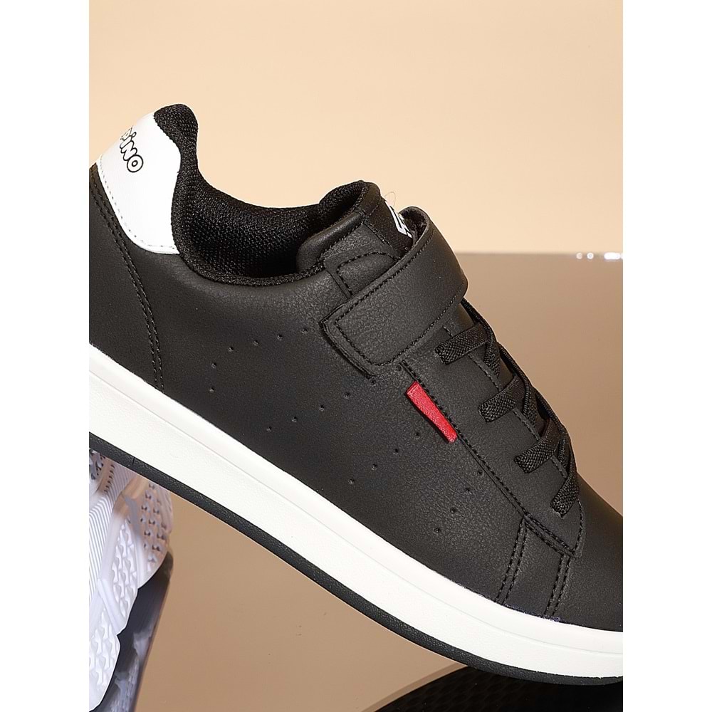 Kidessa 1709 Anatomik Tabanlı Unisex Çocuk Sneakers Günlük Ayakkabı - NKT01709-siyah beyaz-33