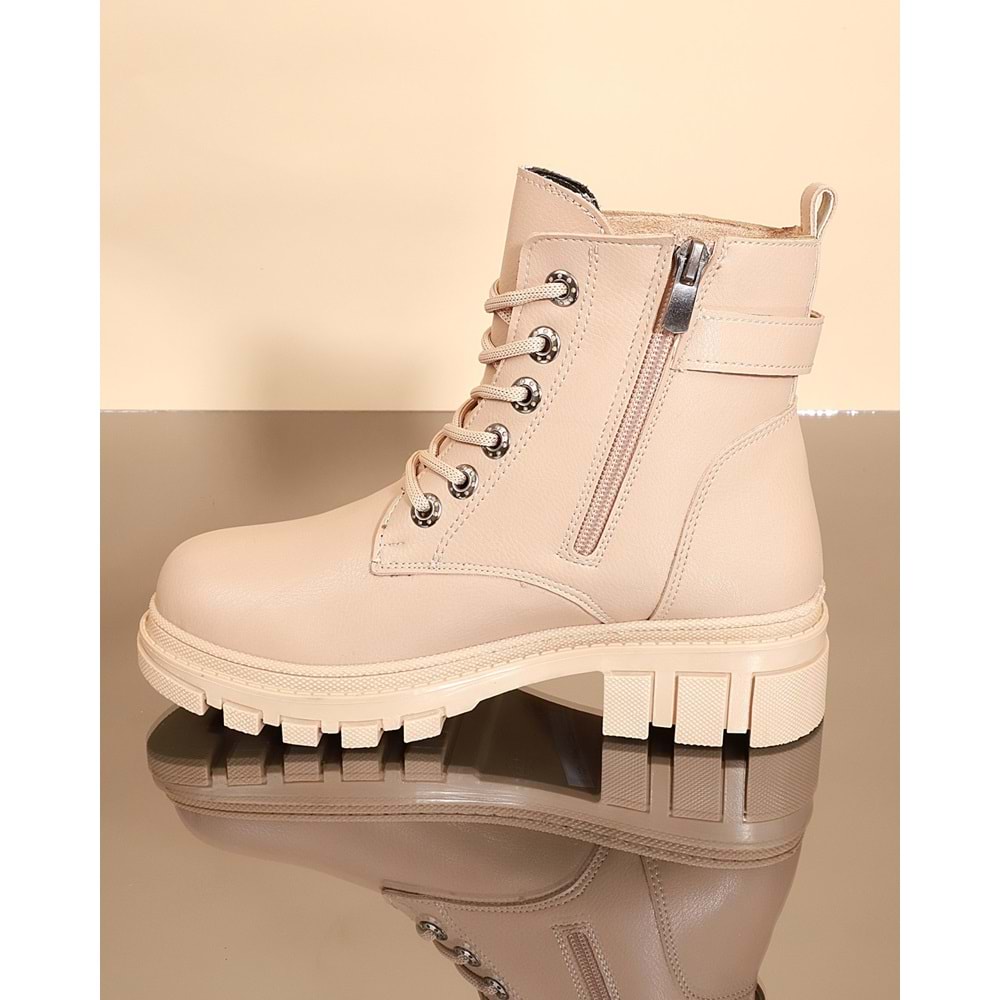 Konfores 1720-209051 Kauçuk Tabanlı Bayan Postal Spor Bot - NKT01720-Nude-38