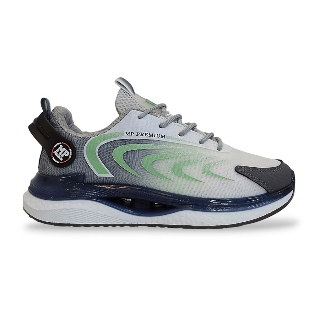 1747-1224 Anatomik Tabanlı Fileli Sneakers Ayakkabı - NKT01747-gri beyaz-43