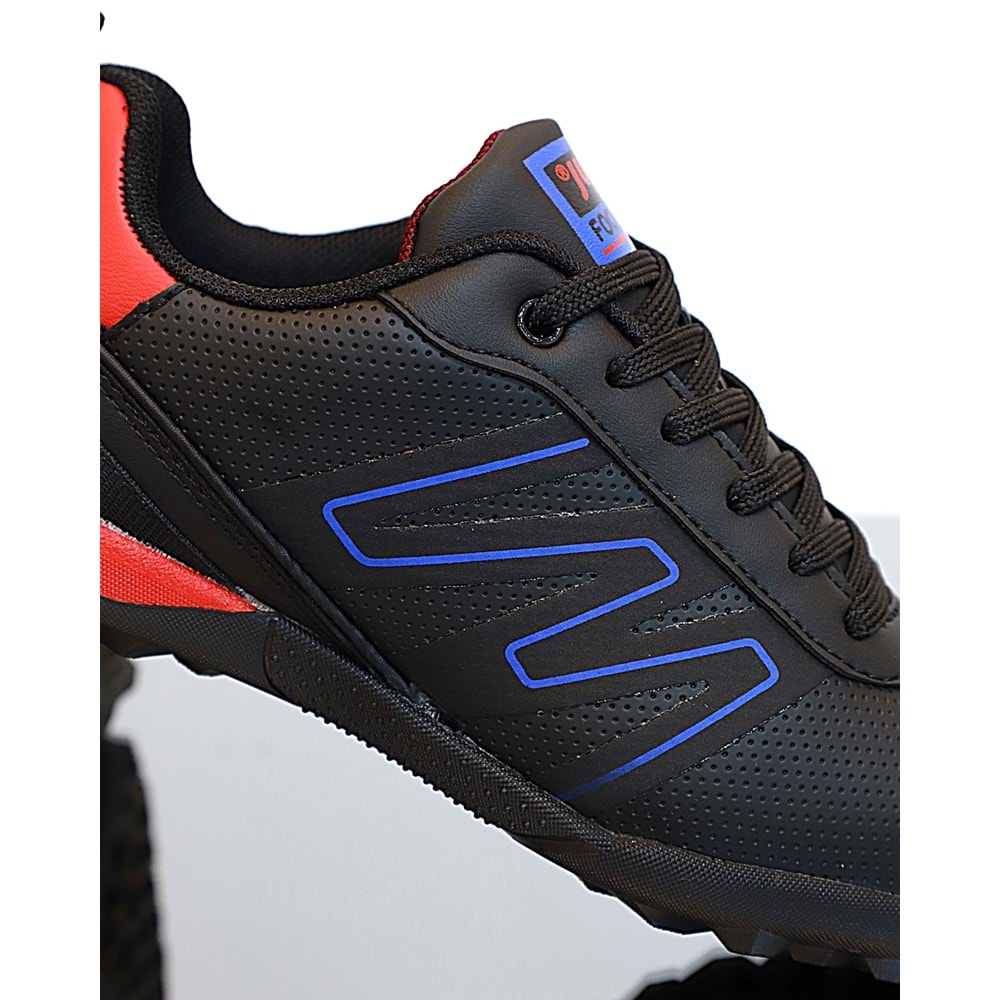 1749-29143 Bağcıklı Halı Saha Futbol Ayakkabısı - NKT01749-siyah kırmızı-34