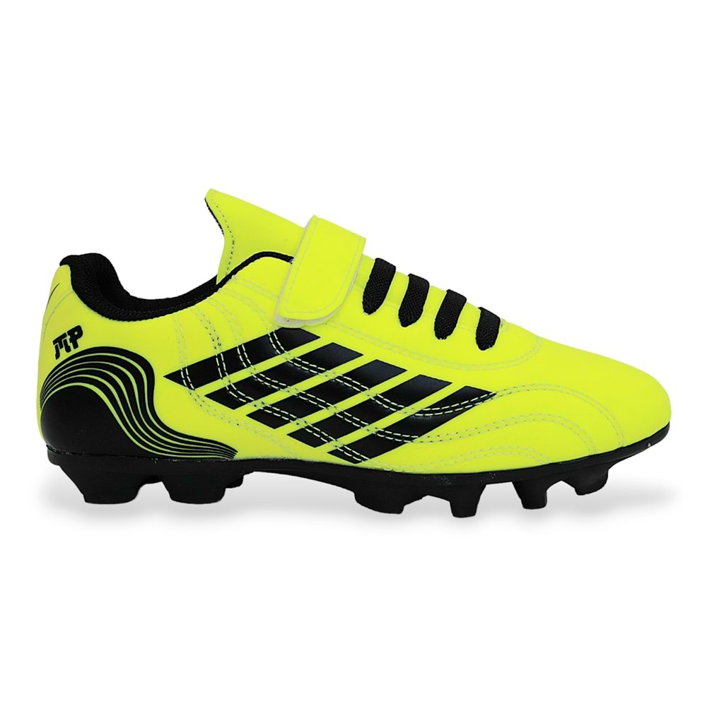 Kidessa 1754-3165 Bantlı Çocuk Çim Saha Futbol Ayakkabısı - NKT01754-SARI-33