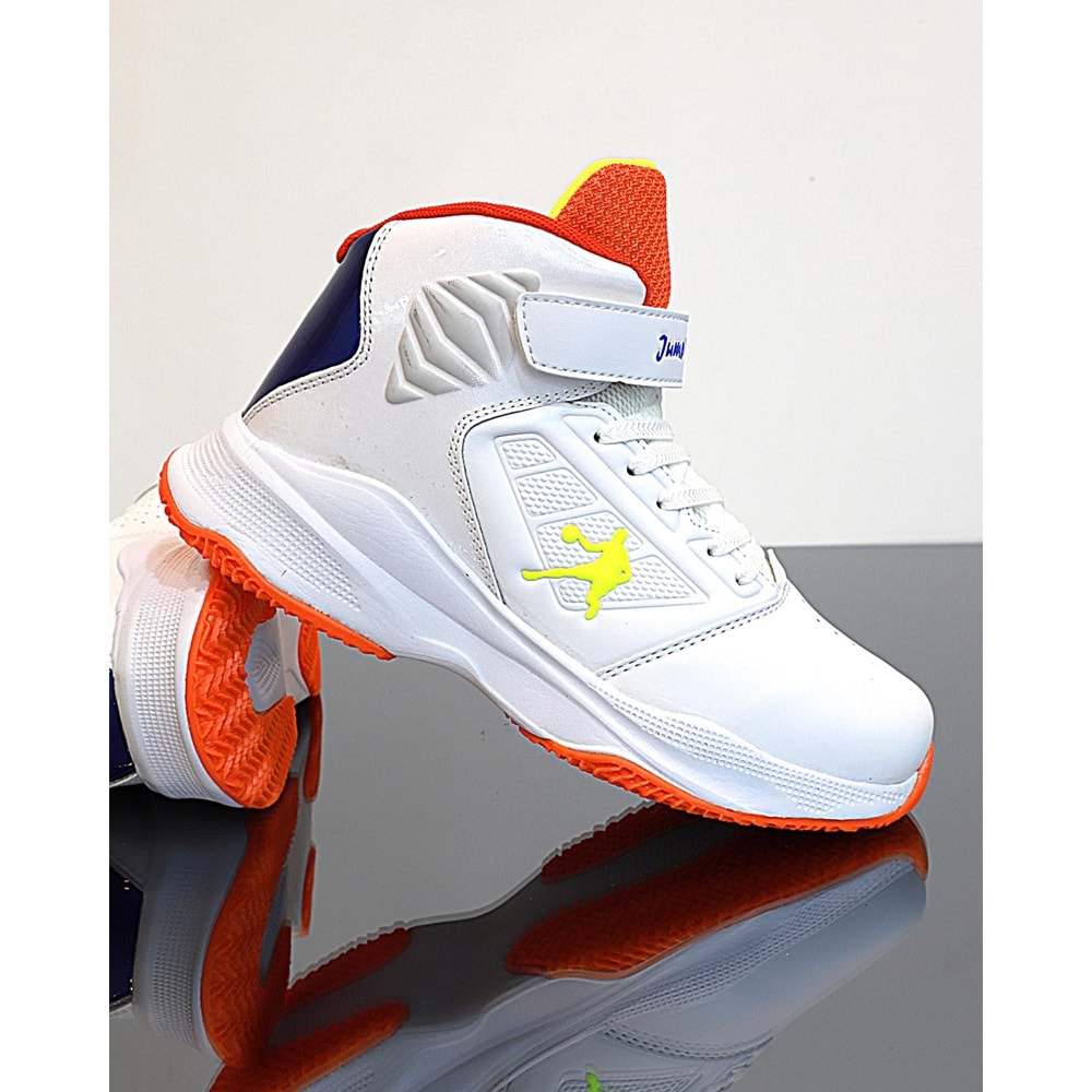 Kidessa 1755-29196 Ultra Hafif Anatomik Tabanlı Unisex Çocuk Basketbol Ayakkabısı - NKT01755-BEYAZ-32