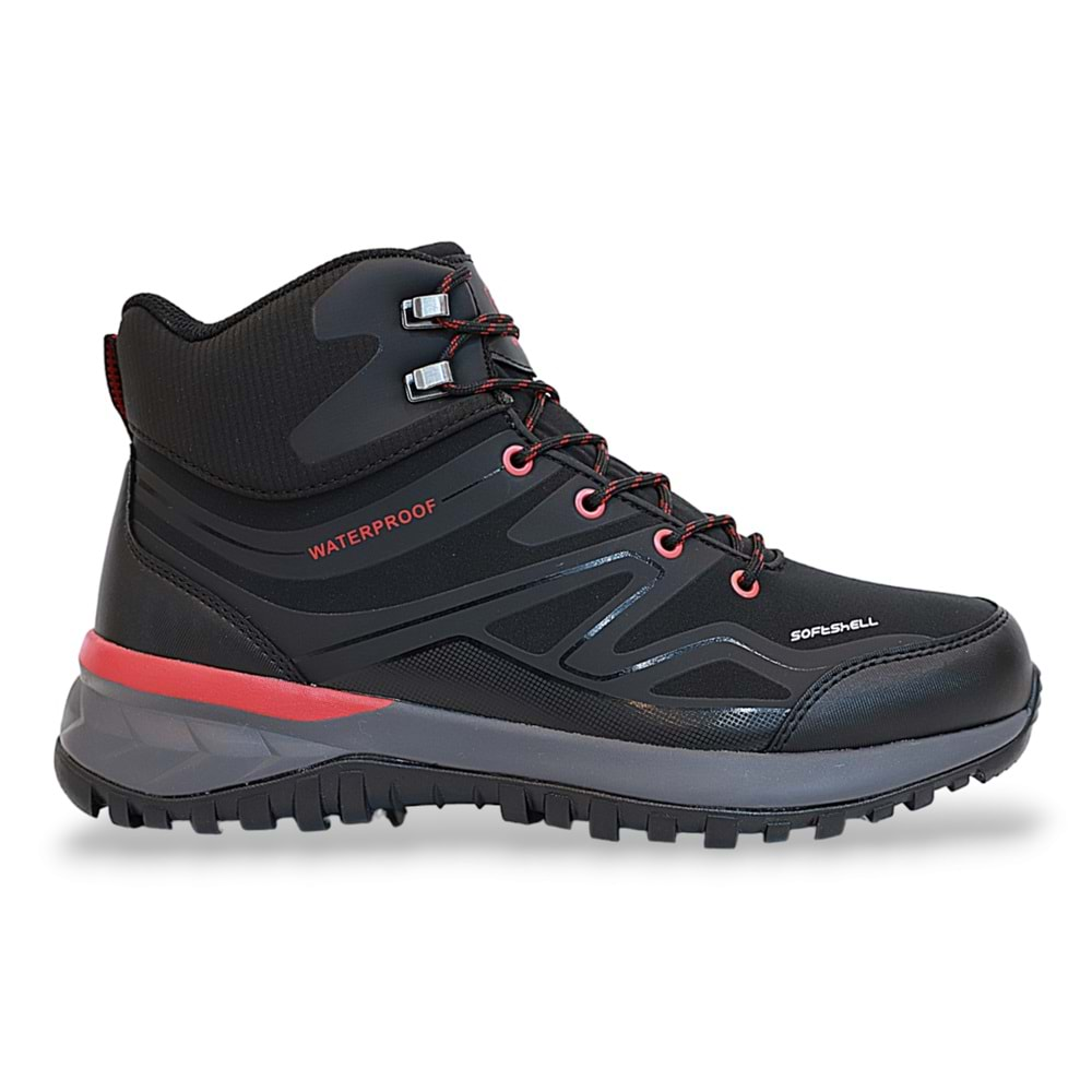 1766-Camora Anatomik Tabanlı Waterproof Trekking Spor Bot - NKT01766-siyah kırmızı-40