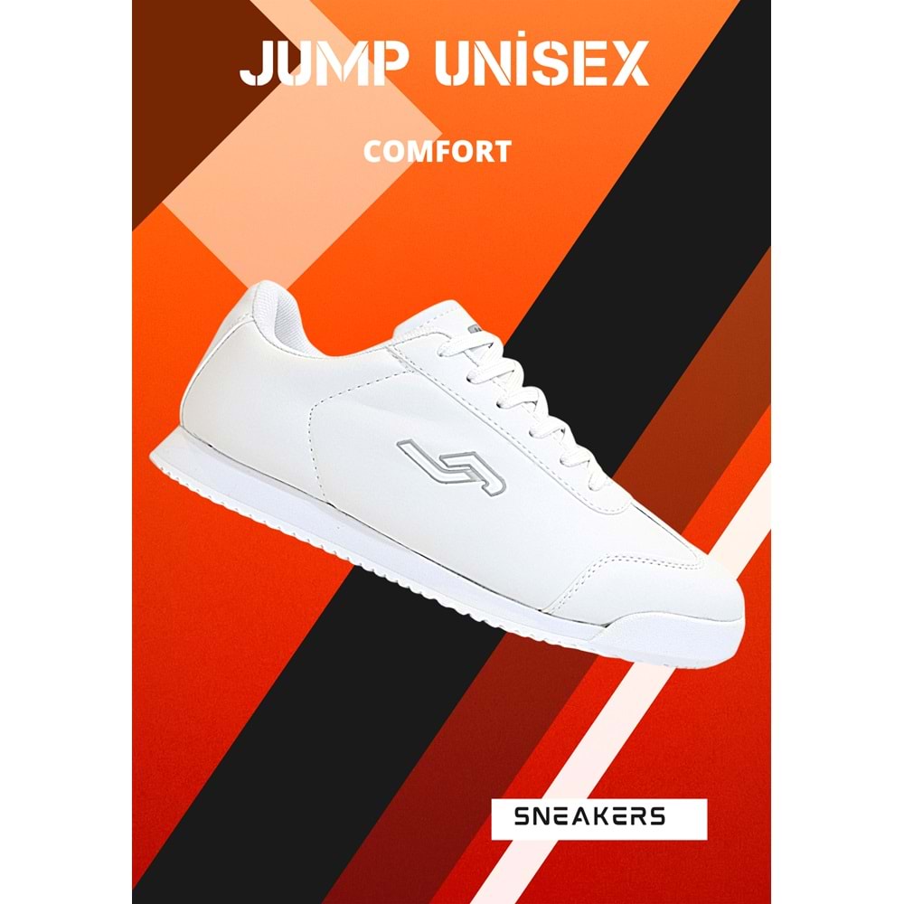 Jump 1770-28165 Anatomik Tabanlı Unisex Sneakers Ayakkabı - NKT01770-BEYAZ-37