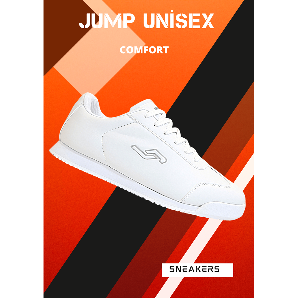 Jump 1770-28165 Anatomik Tabanlı Unisex Sneakers Ayakkabı - NKT01770-BEYAZ-44