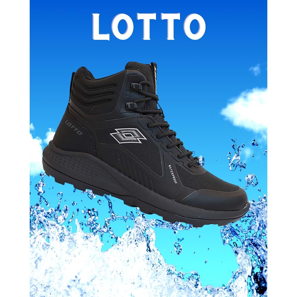 Lotto 1771-Crowel Anatomik Tabanlı Waterproof Trekking Spor Bot - NKT01771-siyah-44