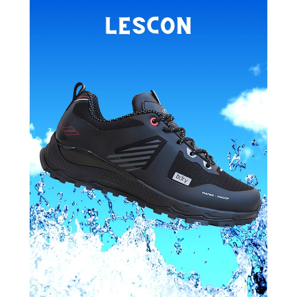 Lescon 1775-Safari Anatomik Tabanlı Waterproof Trekking Ayakkabı - NKT01775-siyah-43