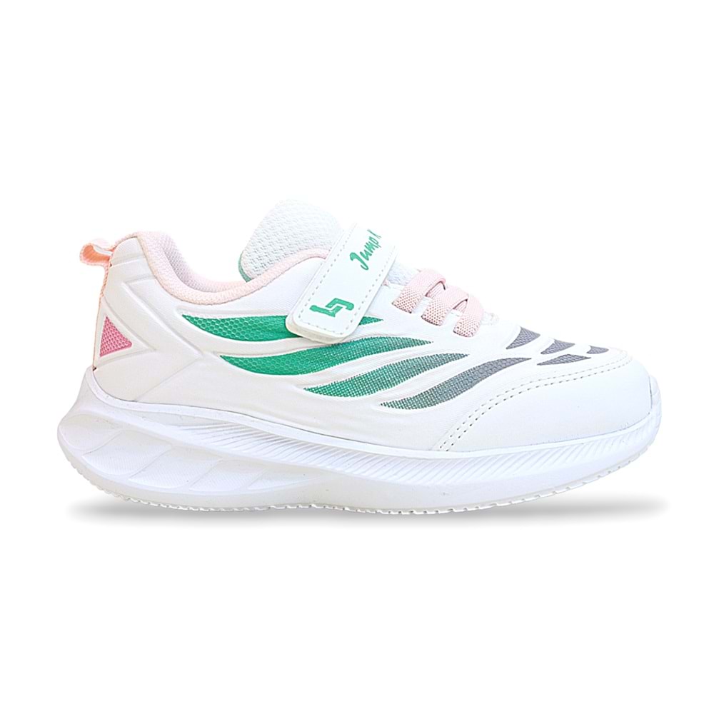 Kidessa 1776-28105 Anatomik Tabanlı Kız Çocuk Sneakers Ayakkabı - NKT01776-beyaz yeşil-31