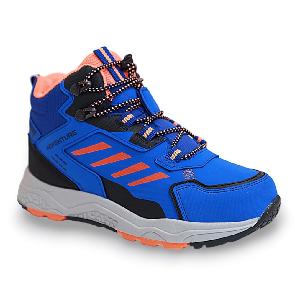 Kidessa 1783 Anatomik Tabanlı Lastik Bağcıklı Çocuk Trekking Spor Bot - NKT01783-sax mavi-32
