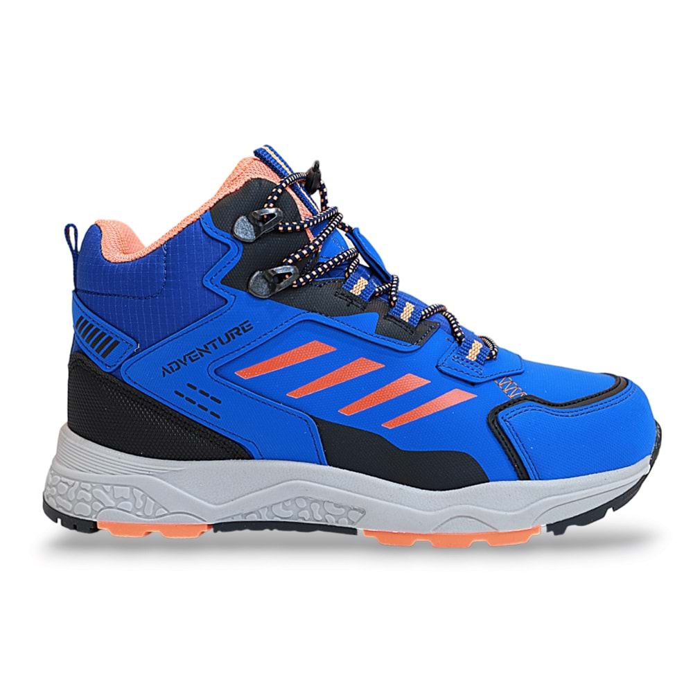 Kidessa 1783 Anatomik Tabanlı Lastik Bağcıklı Çocuk Trekking Spor Bot - NKT01783-sax mavi-34