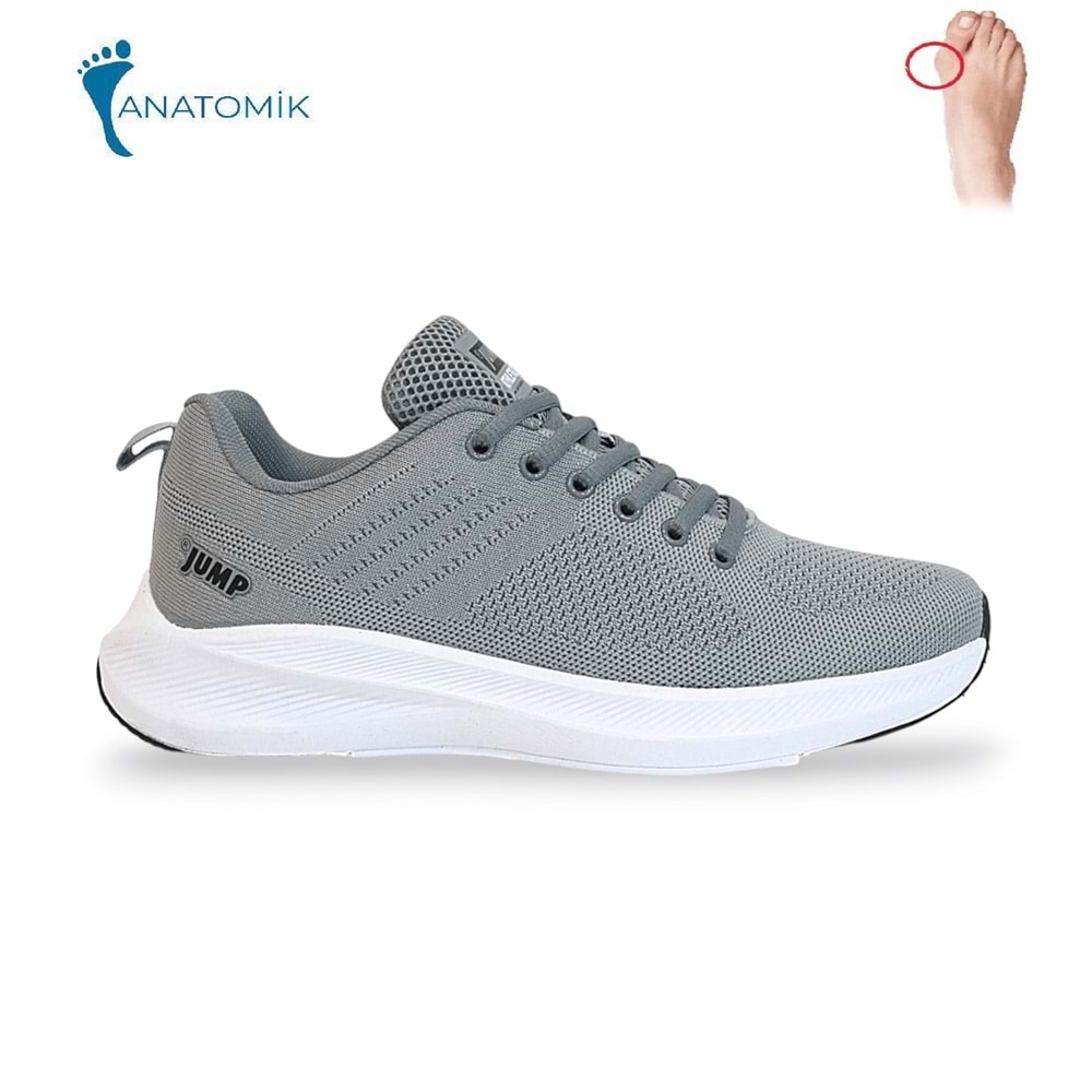 Jump 1810-29537 Anatomik Tabanlı Triko Kumaş Sneakers Ayakkabı - NKT01810-gri-40