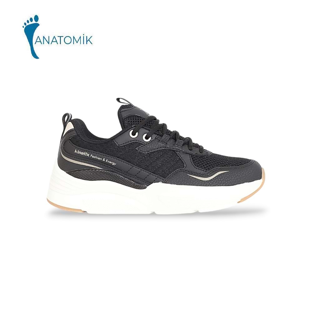 Kinetix 1829-Prestıge Anatomik Tabanlı Unisex Sneakers Ayakkabı - NKT01829-siyah beyaz-38