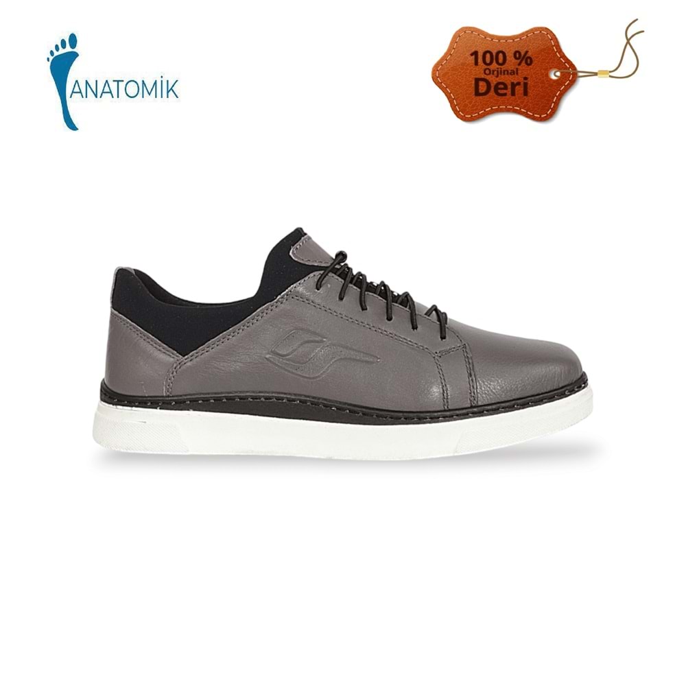 Konfores 1833-346520 Hakiki Deri Anatomik Tabanlı Erkek Sneakers Ayakkabı