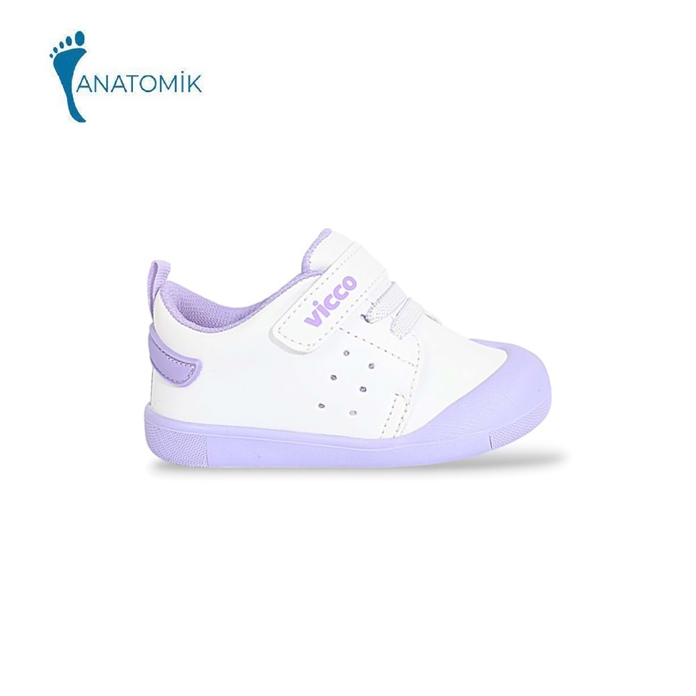 Vicco 950.E23Y.211 İlk Adım Anatomik Tabanlı Bebek Ayakkabısı - NKT01837-Beyaz Lila-20