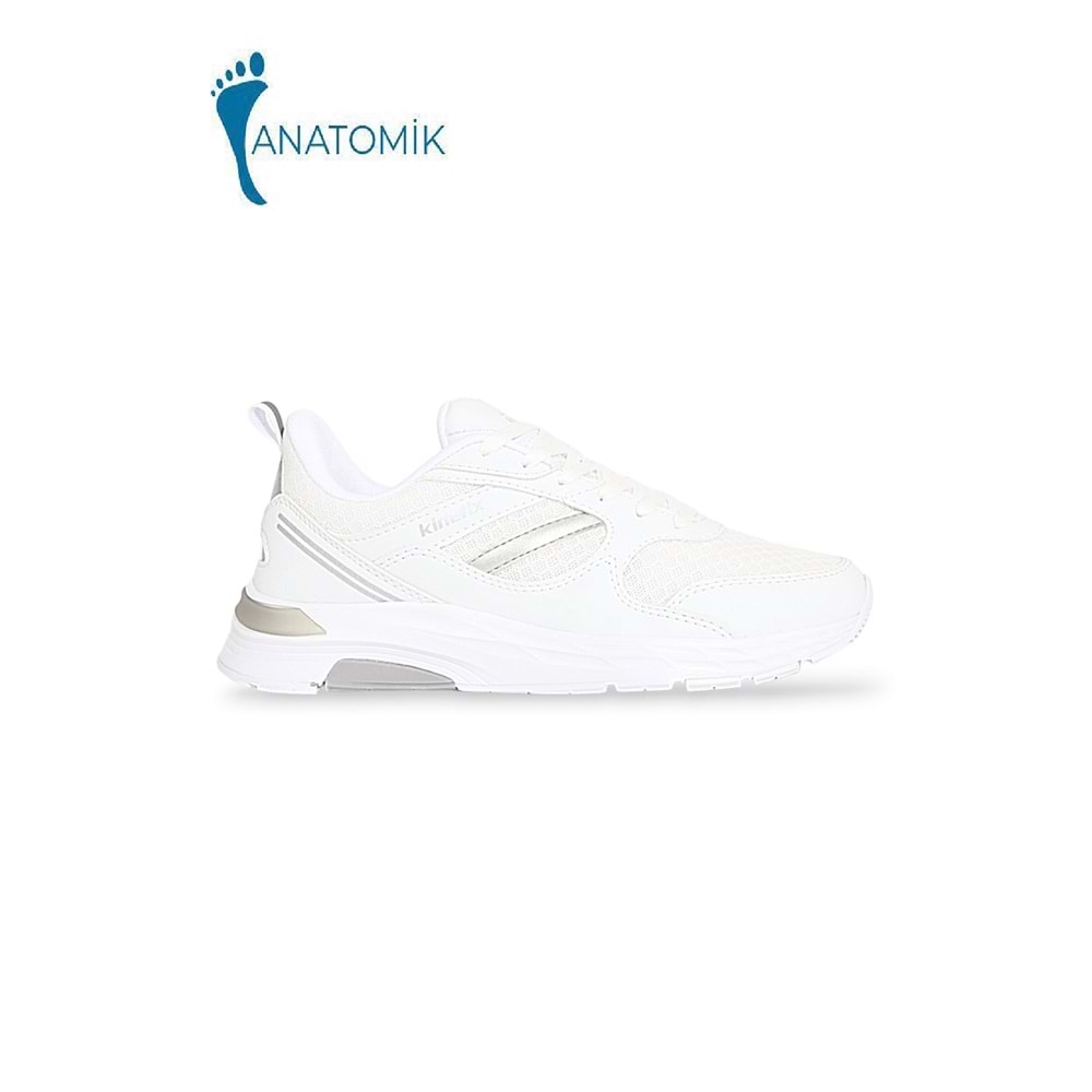 Kinetix 1860-Axıon Anatomik Tabanlı Kadın Sneakers Ayakkabı - NKT01860-Beyaz Gümüş-38