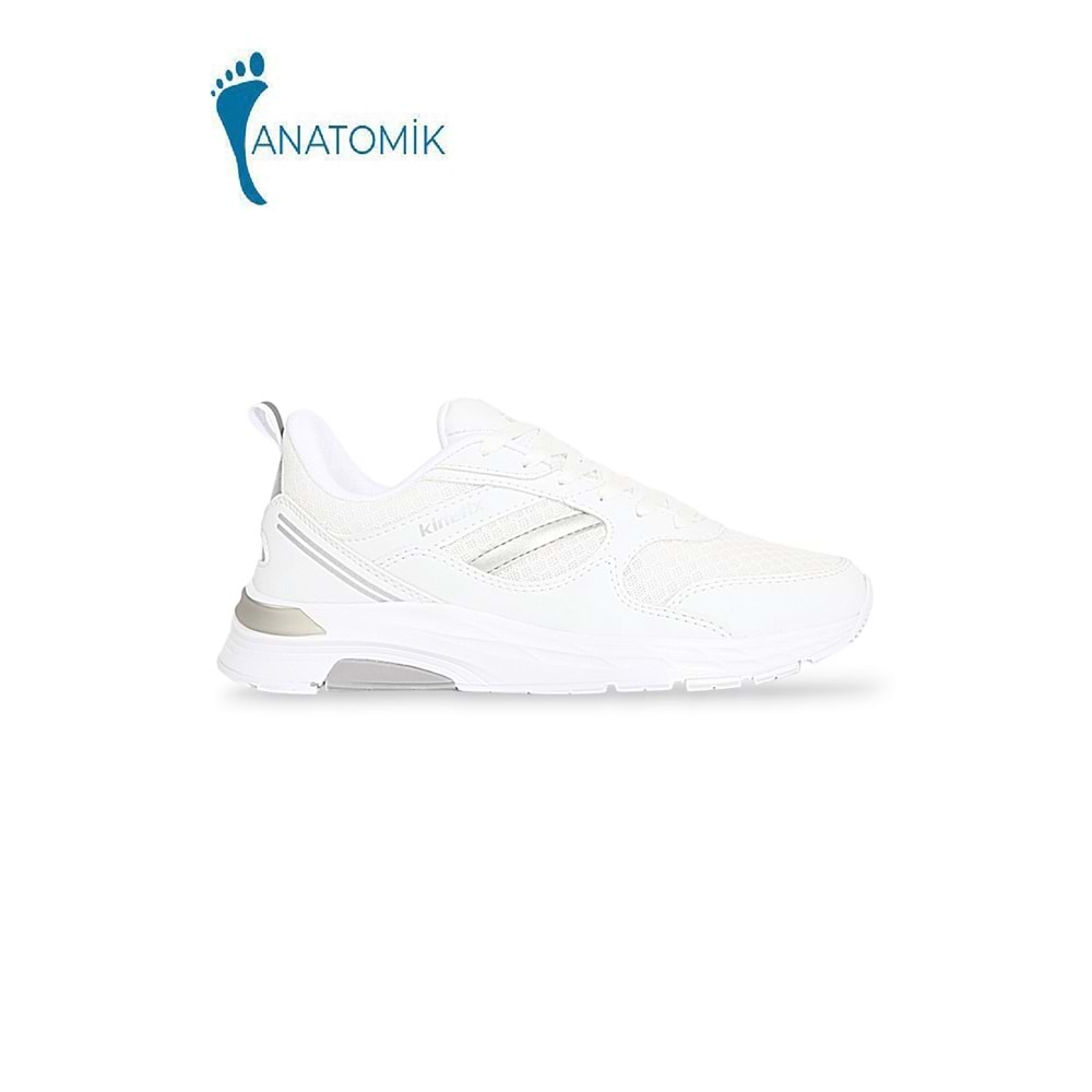 Kinetix 1860-Axıon Anatomik Tabanlı Kadın Sneakers Ayakkabı - NKT01860-Beyaz Gümüş-39