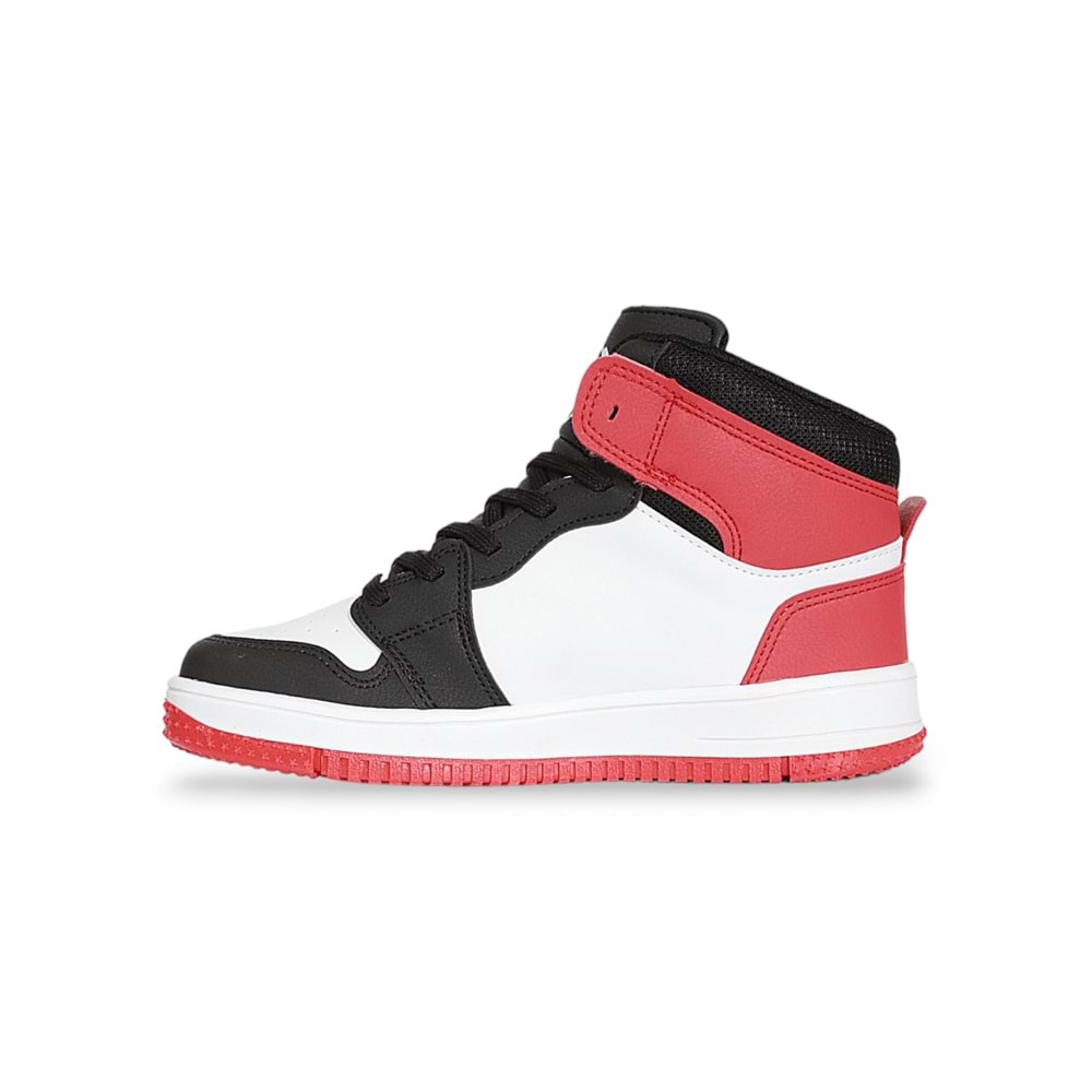 Konfores 1879 Anatomik Tabanlı Unisex Yüksek Bilekli Sneakers Ayakkabı - NKT01879-siyah kırmızı-40