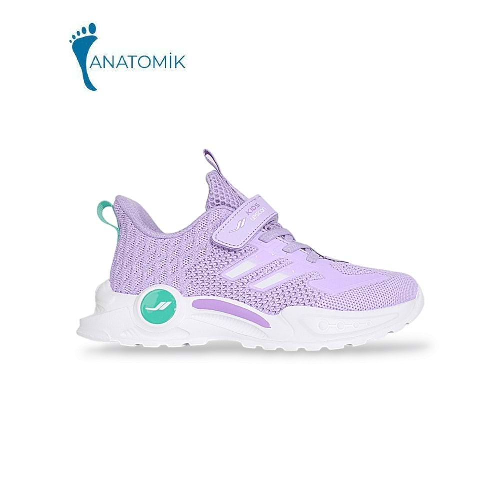 Lescon 1902-Tıbet Anatomik Tabanlı Unisex Çocuk Günlük Spor Ayakkabı - NKT01902-lila-34