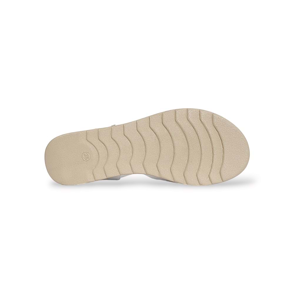 Konfores 1904-261130 Anatomik Tabanlı Kadın Sandalet - NKT01904-BEYAZ-40