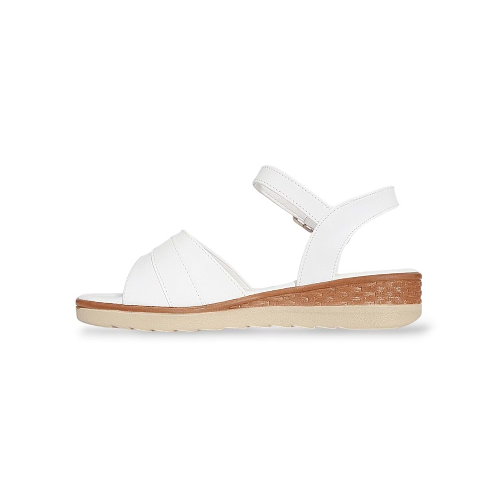 Konfores 1904-261130 Anatomik Tabanlı Kadın Sandalet - NKT01904-BEYAZ-40