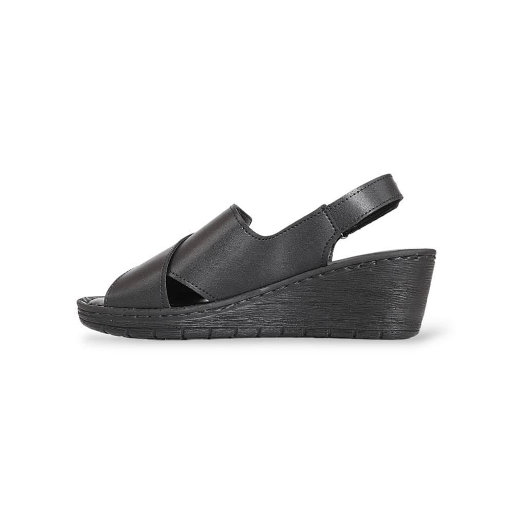 Konfores 1911-390240 Tam Anatomik Tabanlı Kadın Sandalet - NKT01911-siyah-40