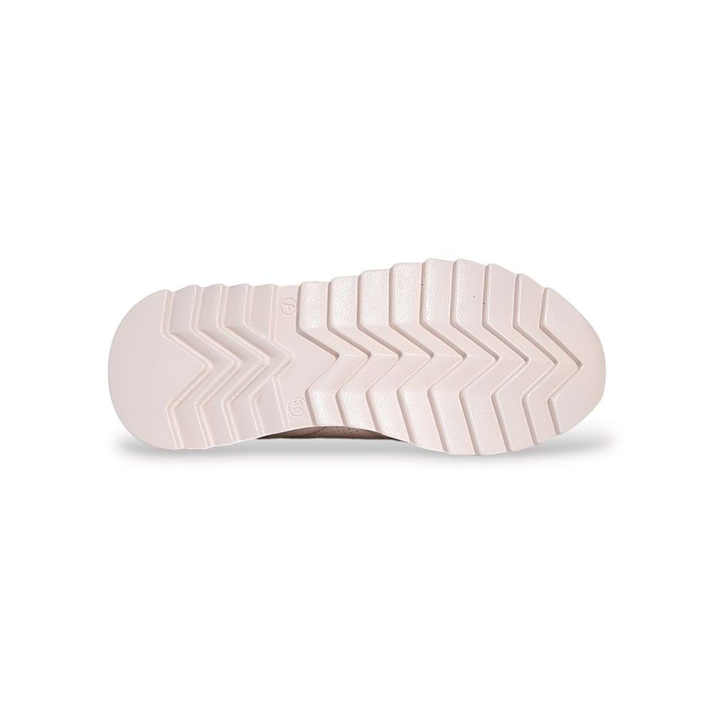 Konfores 1921-346538 Hakiki Deri Anatomik Tabanlı Kadın Sneakers Ayakkabı - NKT01921-BEJ-40