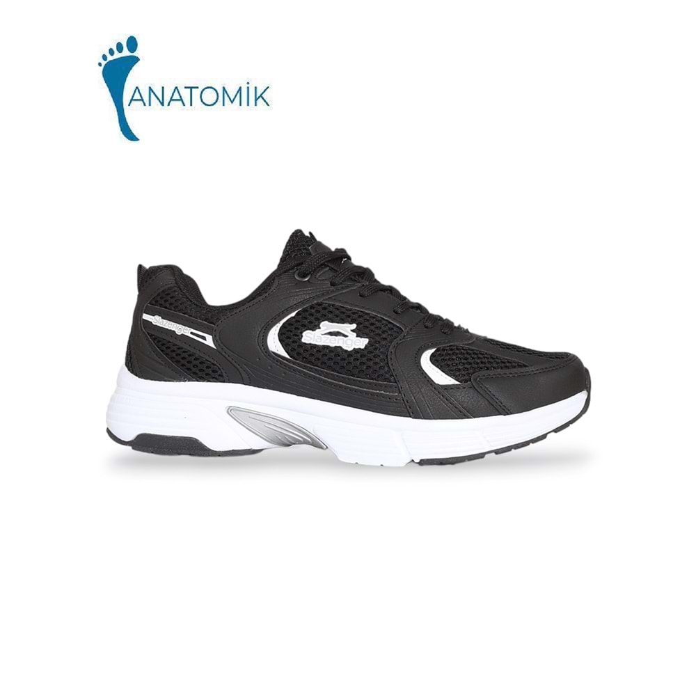 Slazenger 1924-Zanestı Anatomik Tabanlı Unisex Yürüyüş & Koşu Ayakkabısı - NKT01924-siyah beyaz-43
