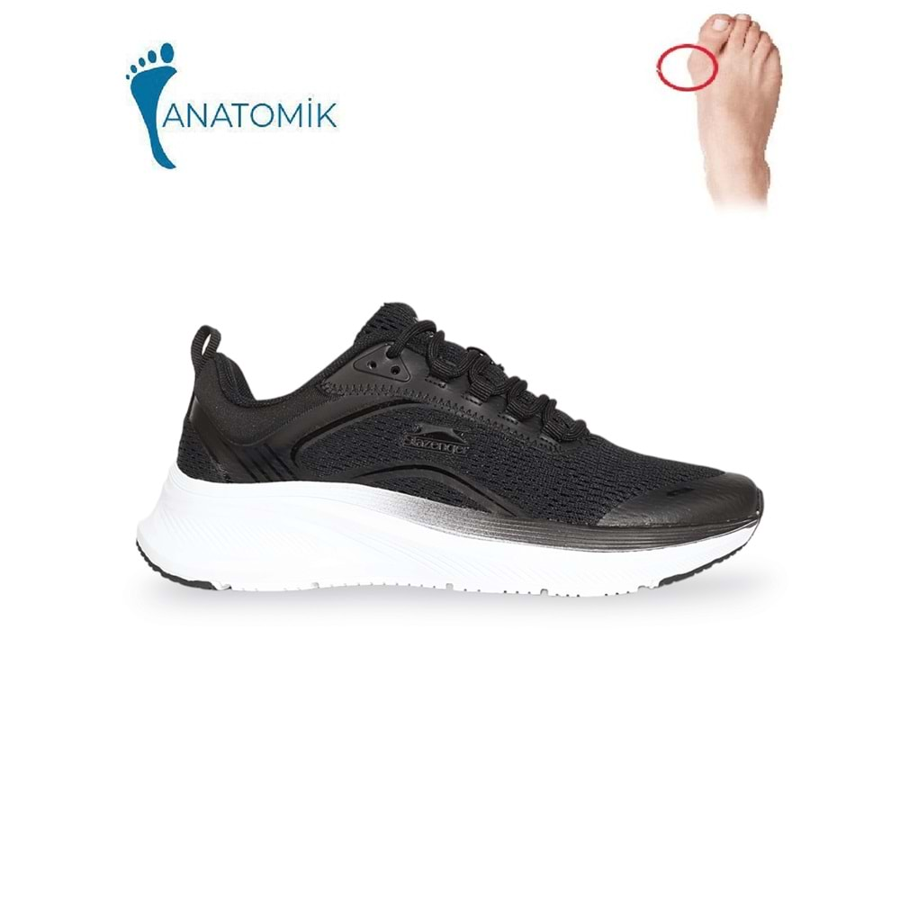 Slazenger 1926-Waldo Anatomik Tabanlı Kadın Yürüyüş & Koşu Ayakkabısı - NKT01926-siyah beyaz-37