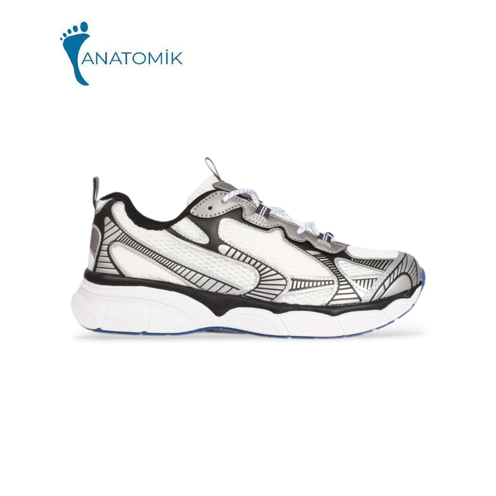 Jump 1946-29550 Anatomik Tabanlı Unisex Yürüyüş & Koşu Ayakkabısı - NKT01946-Beyaz Gri-40