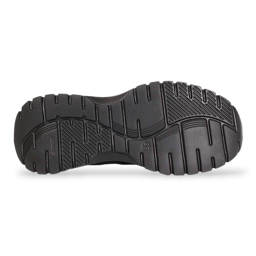 Konfores 1965-273061 Hakiki Deri Anatomik Tabanlı Kadın Sneakers Ayakkabı - NKT01965-siyah beyaz-36