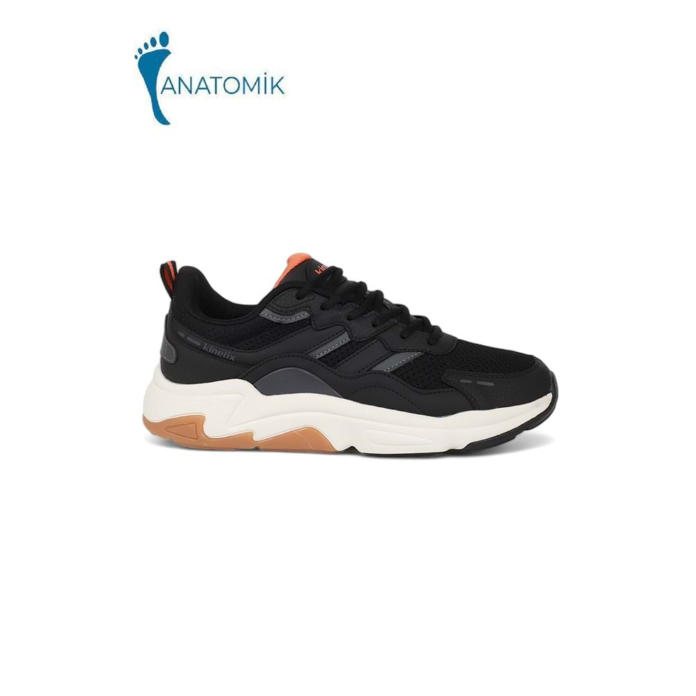Kinetix 1981-Tıona Anatomik Tabanlı Erkek Günlük Sneakers Ayakkabı - NKT01981-siyah gri-40