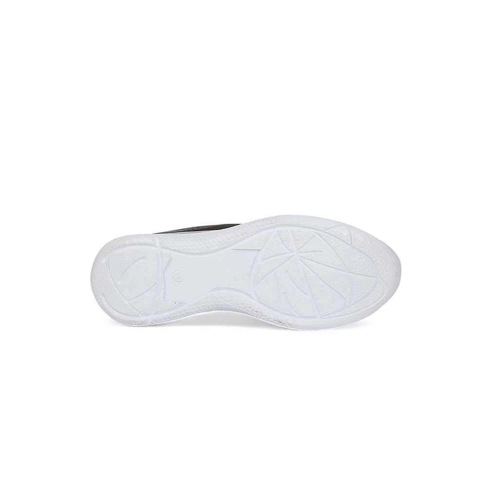 Konfores 2005-273075 Hakiki Deri Anatomik Tabanlı Kadın Sneakers Ayakkabı - NKT02005-siyah beyaz-36