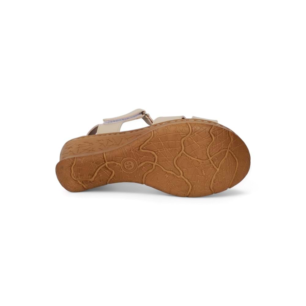 Konfores 2028-492078 Tam Anatomik Tabanlı Kadın Sandalet - NKT02028-BEJ-40