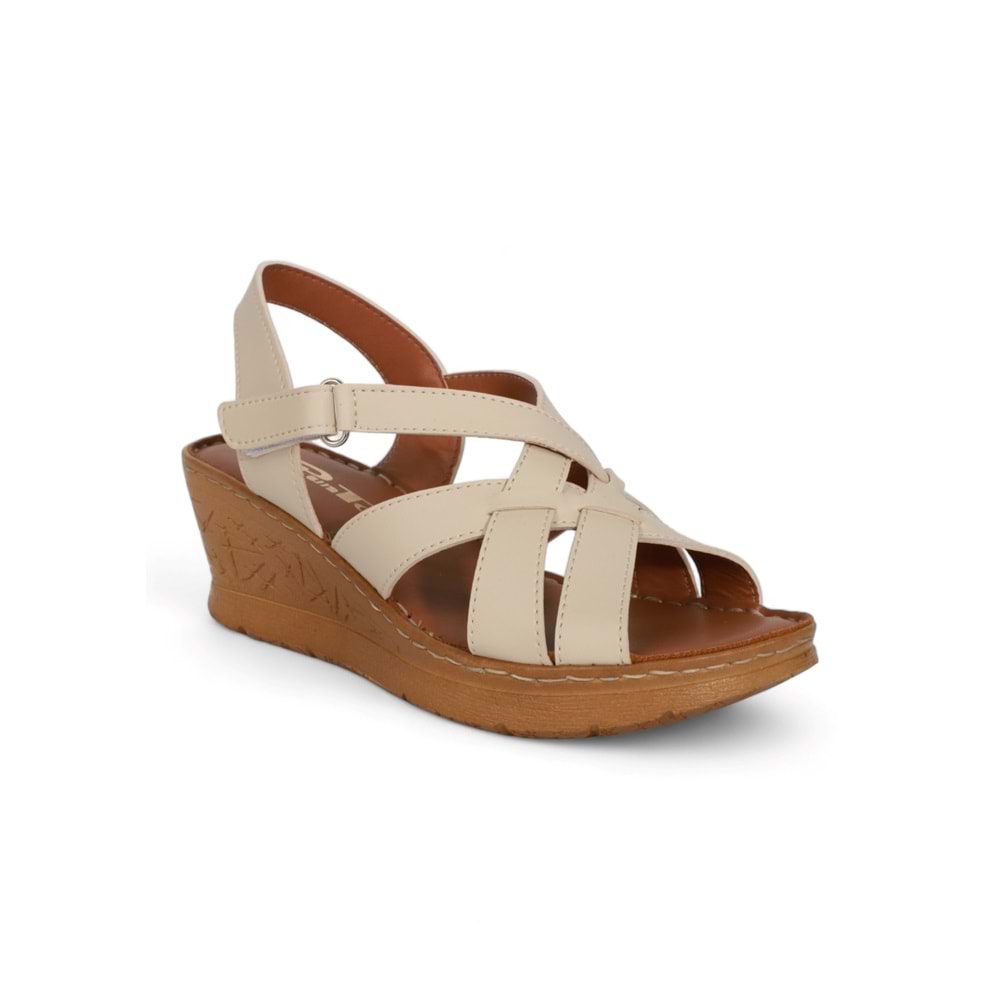 Konfores 2028-492078 Tam Anatomik Tabanlı Kadın Sandalet - NKT02028-BEJ-40