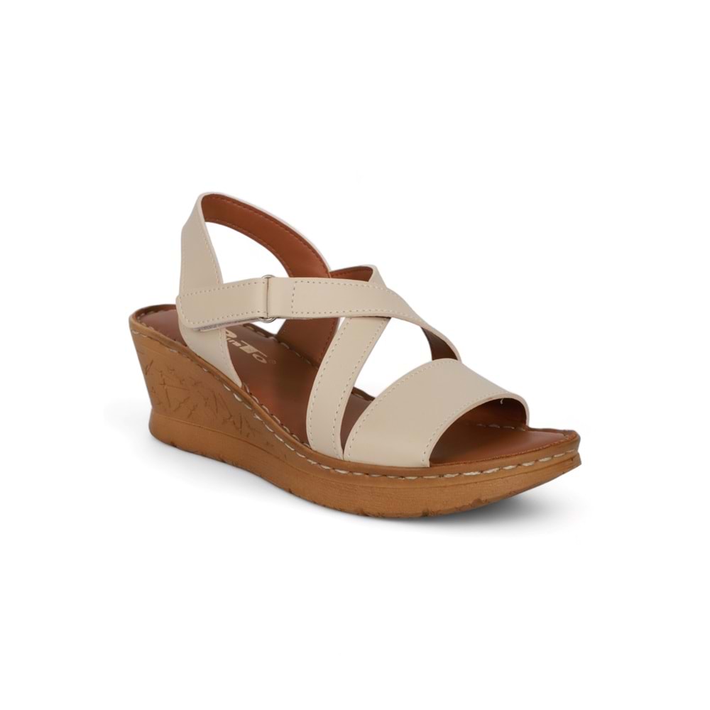 Konfores 2029-492074 Tam Anatomik Tabanlı Kadın Sandalet - NKT02029-BEJ-36