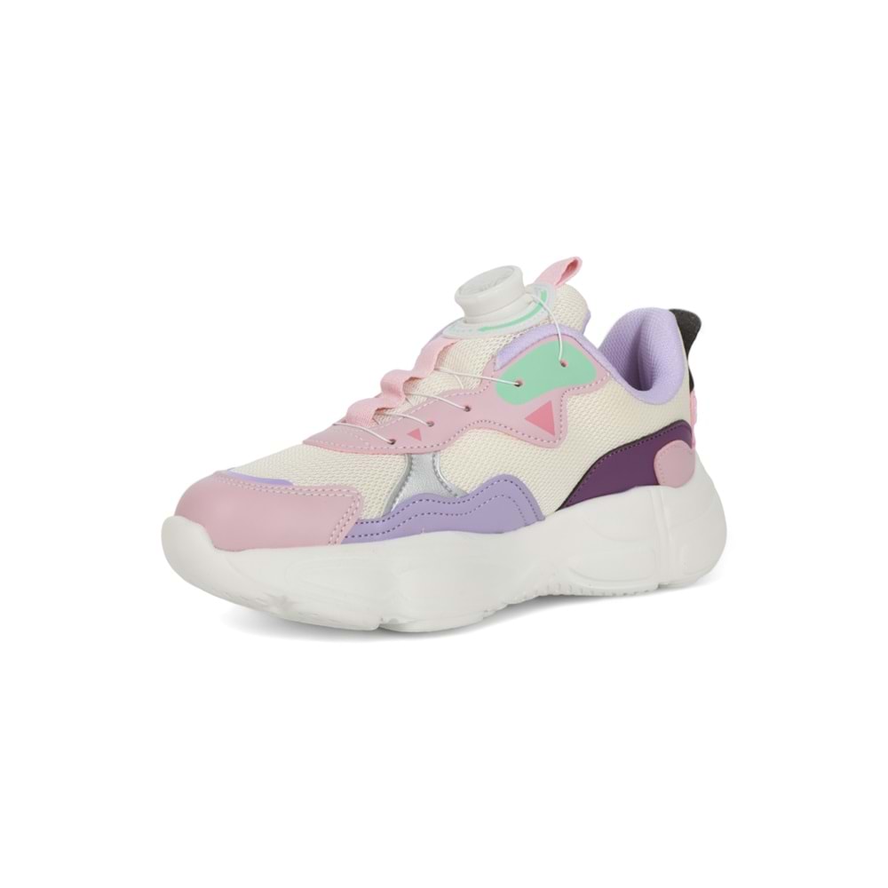 Kidessa 2032 Anatomik Tabanlı Otomatik Bağcıklı Unisex Çocuk Günlük Spor Ayakkabı - NKT02032-PUDRA-31