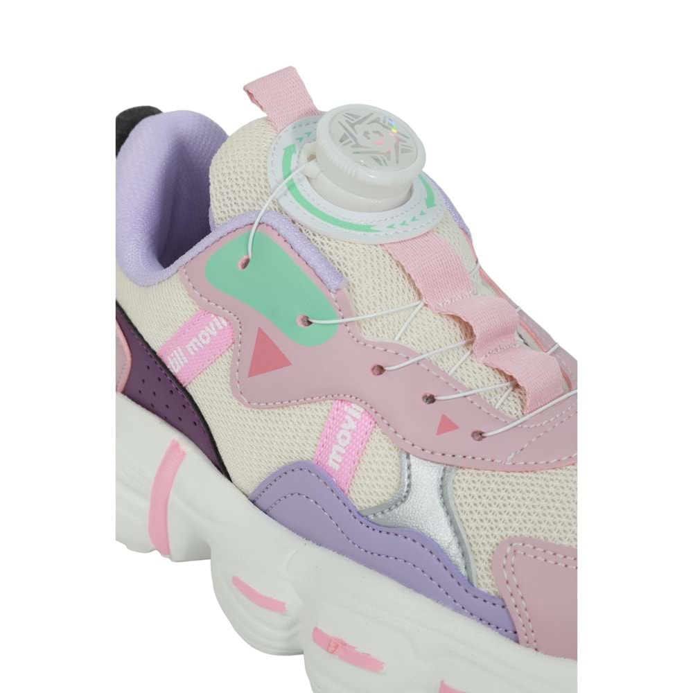 Kidessa 2032 Anatomik Tabanlı Otomatik Bağcıklı Unisex Çocuk Günlük Spor Ayakkabı - NKT02032-PUDRA-31