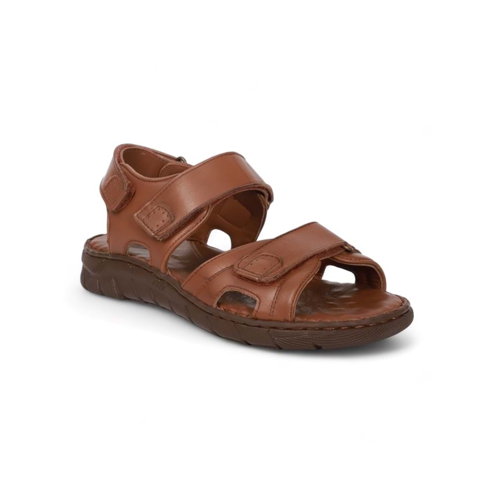 Konfores 2039 Masaj Tabanlı Hakiki Deri Tam Anatomik Erkek Sandalet - NKT02039-TABA-41
