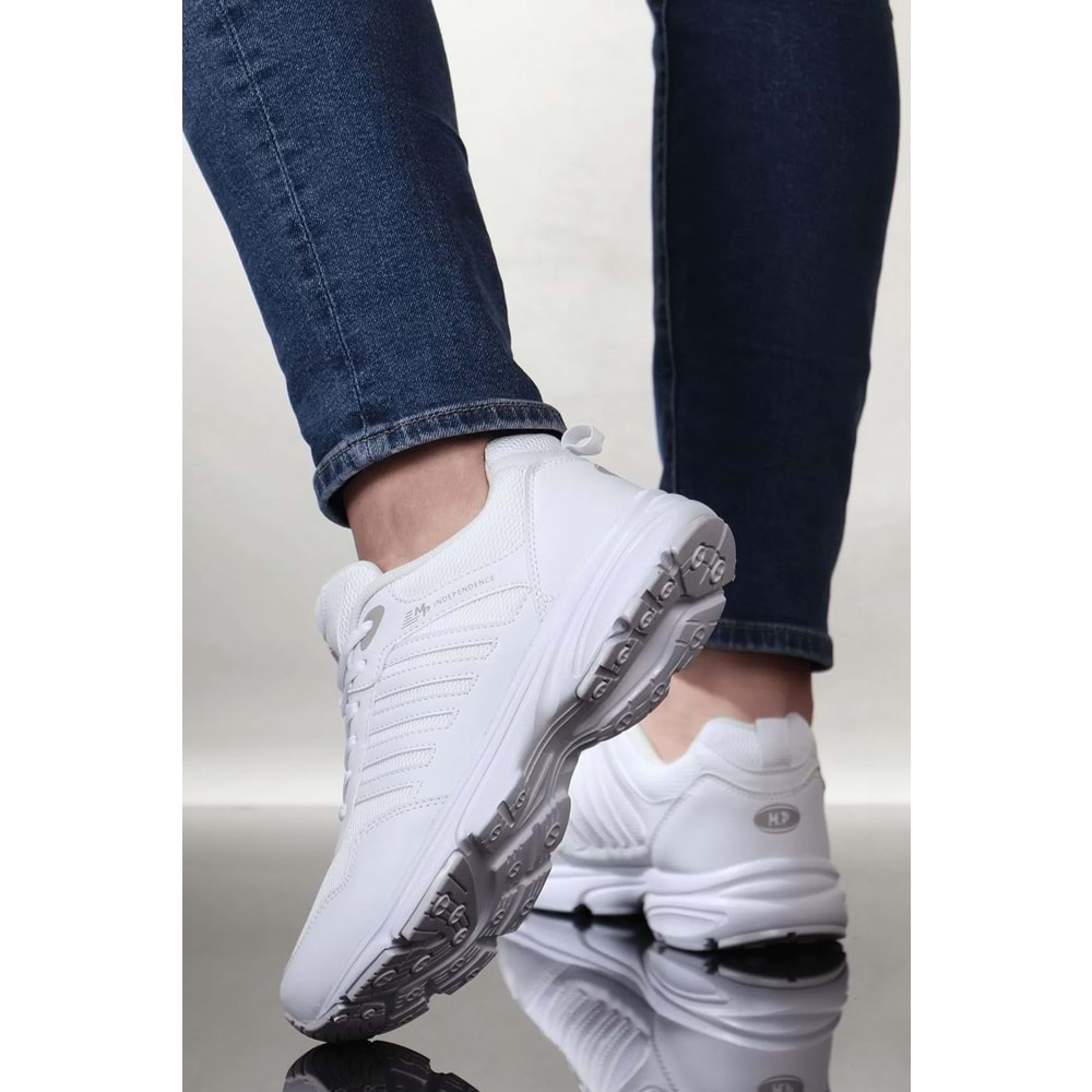 M.P 2056 Anatomik Tabanlı Unisex Mevsimlik Yürüyüş & Koşu Ayakkabısı - NKT02056-BEYAZ-42