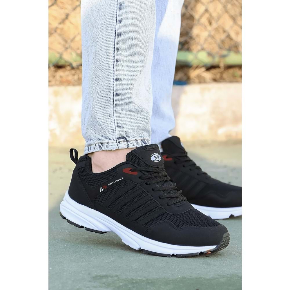 M.P 2056 Anatomik Tabanlı Unisex Mevsimlik Yürüyüş & Koşu Ayakkabısı - NKT02056-siyah beyaz-38