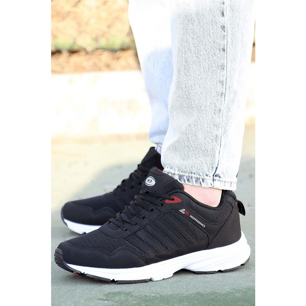 M.P 2056 Anatomik Tabanlı Unisex Mevsimlik Yürüyüş & Koşu Ayakkabısı - NKT02056-siyah beyaz-38