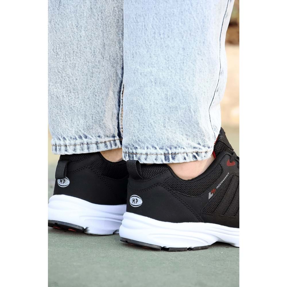 M.P 2056 Anatomik Tabanlı Unisex Mevsimlik Yürüyüş & Koşu Ayakkabısı - NKT02056-siyah beyaz-38