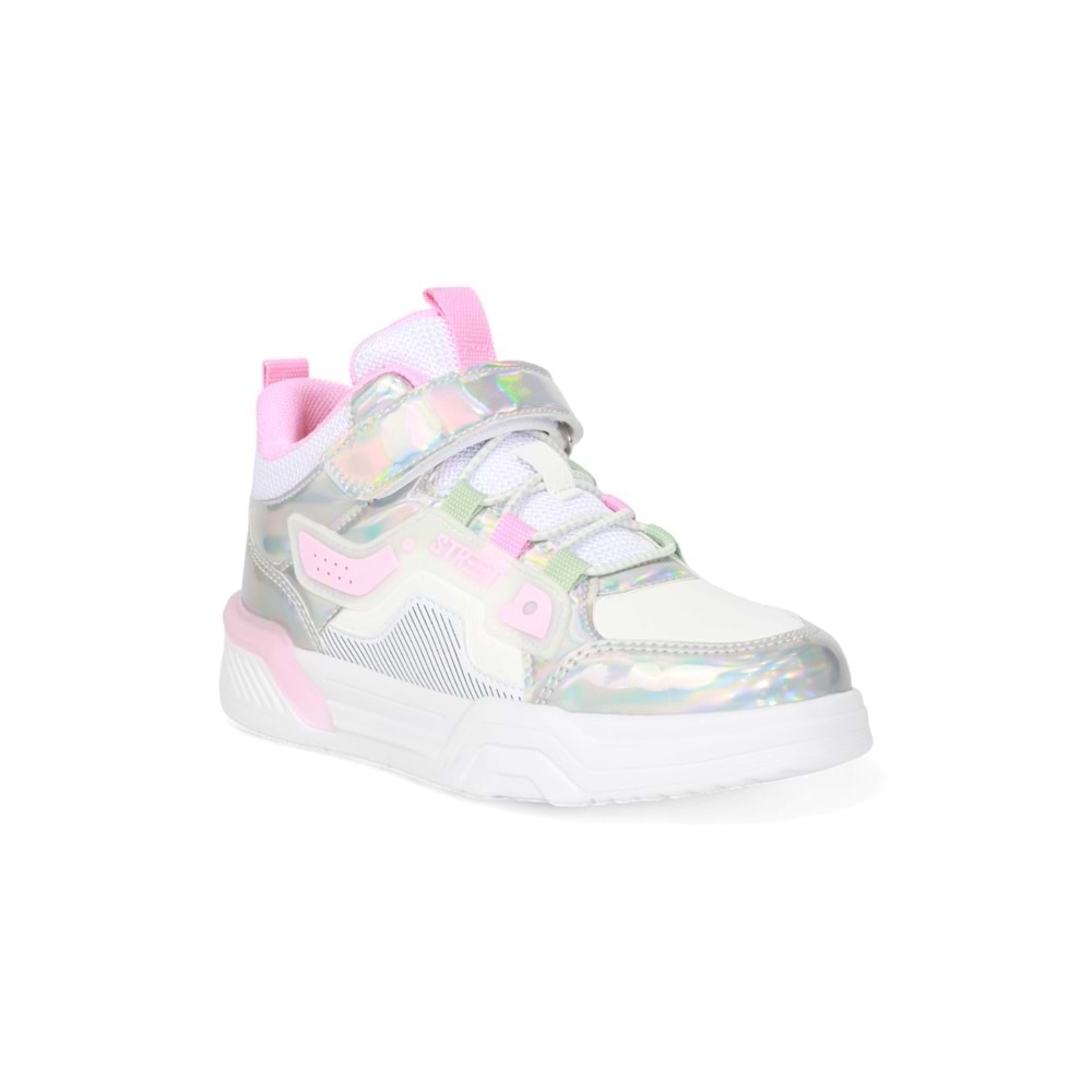 Kidessa 2067 Anatomik Tabanlı Ultra Hafif Unisex Çocuk Boğazlı Sneakers Ayakkabı - NKT02067-gümüş-32