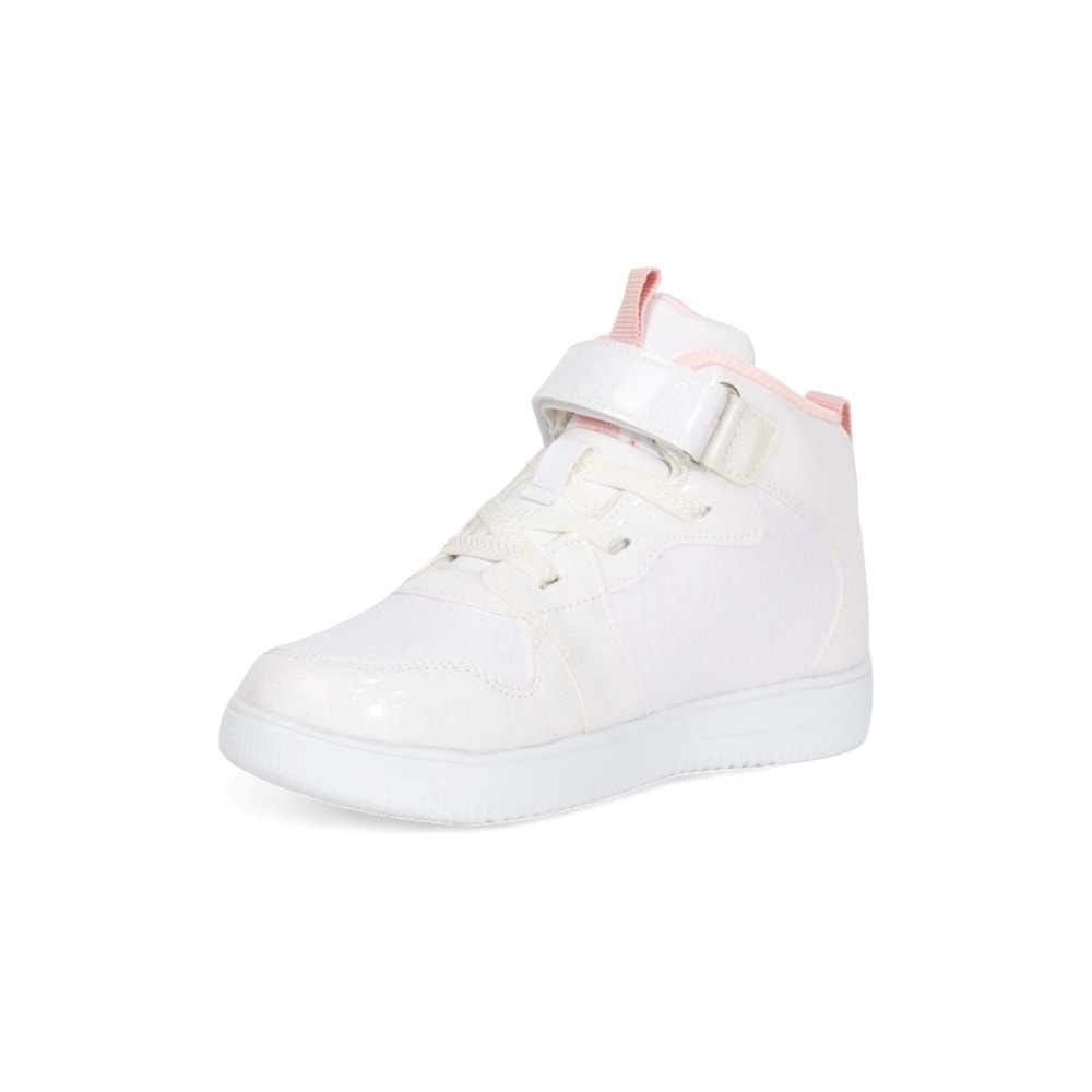 Kidessa 2068 Anatomik Tabanlı Ultra Hafif Kız Çocuk Boğazlı Sneakers Ayakkabı - NKT02068-BEYAZ-30