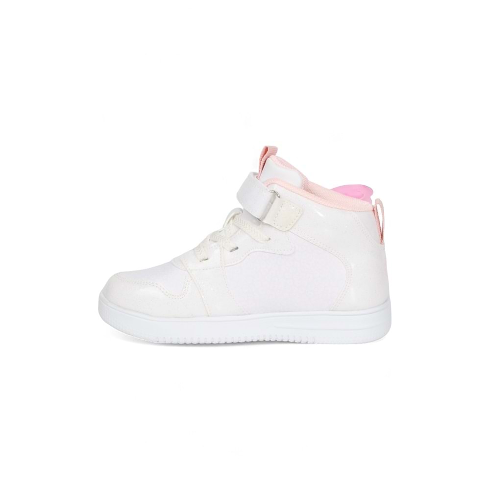 Kidessa 2068 Anatomik Tabanlı Ultra Hafif Kız Çocuk Boğazlı Sneakers Ayakkabı - NKT02068-BEYAZ-30