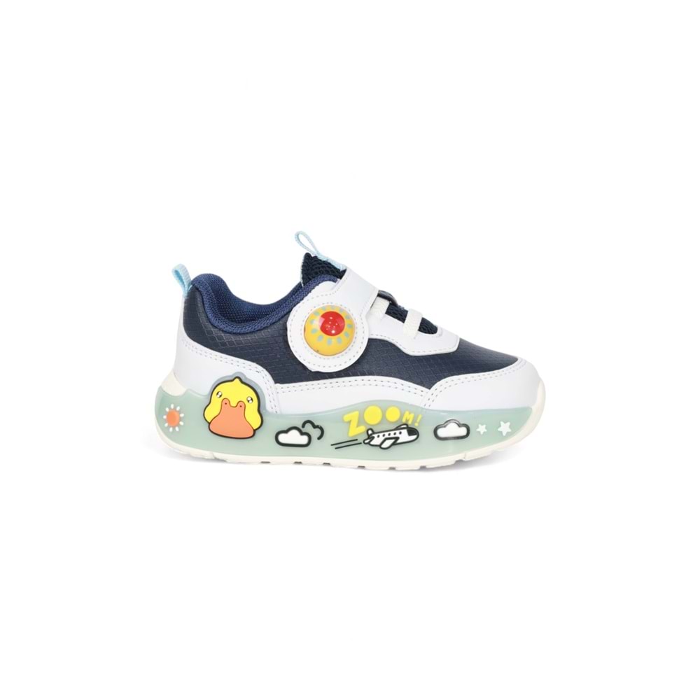 Kidessa 2073 Anatomik Tabanlı Ultra Hafif Unisex Çocuk Günlük Ayakkabı - NKT02073-Beyaz Lacivert-30