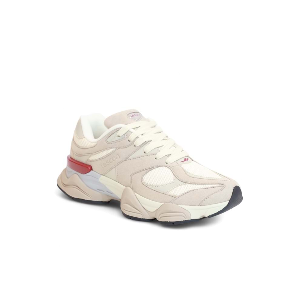 Lescon 2079-Ghost Anatomik Tabanlı Genç Unisex Sneakers Ayakkabı - NKT02079-KREM-43
