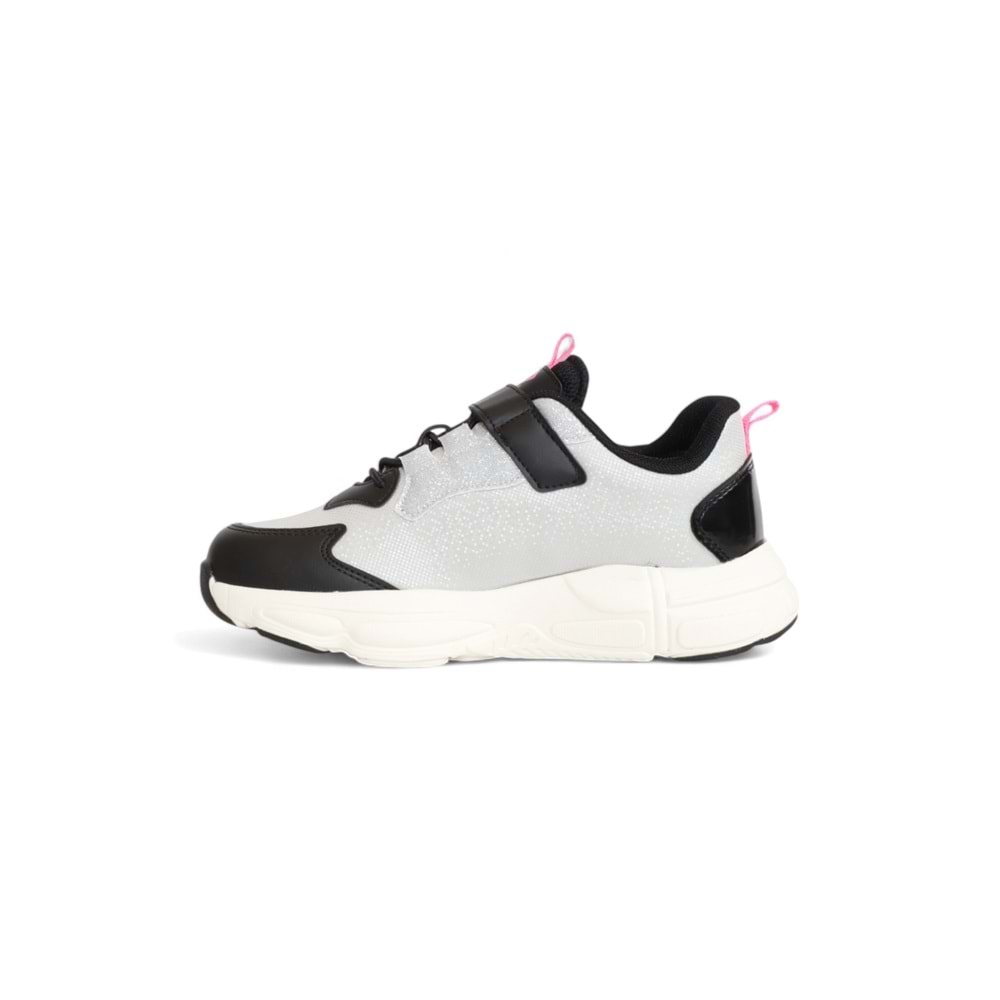 Kidessa 2082 Anatomik Tabanlı Ultra Hafif Kız Çocuk Sneakers Ayakkabı - NKT02082-siyah gri-32