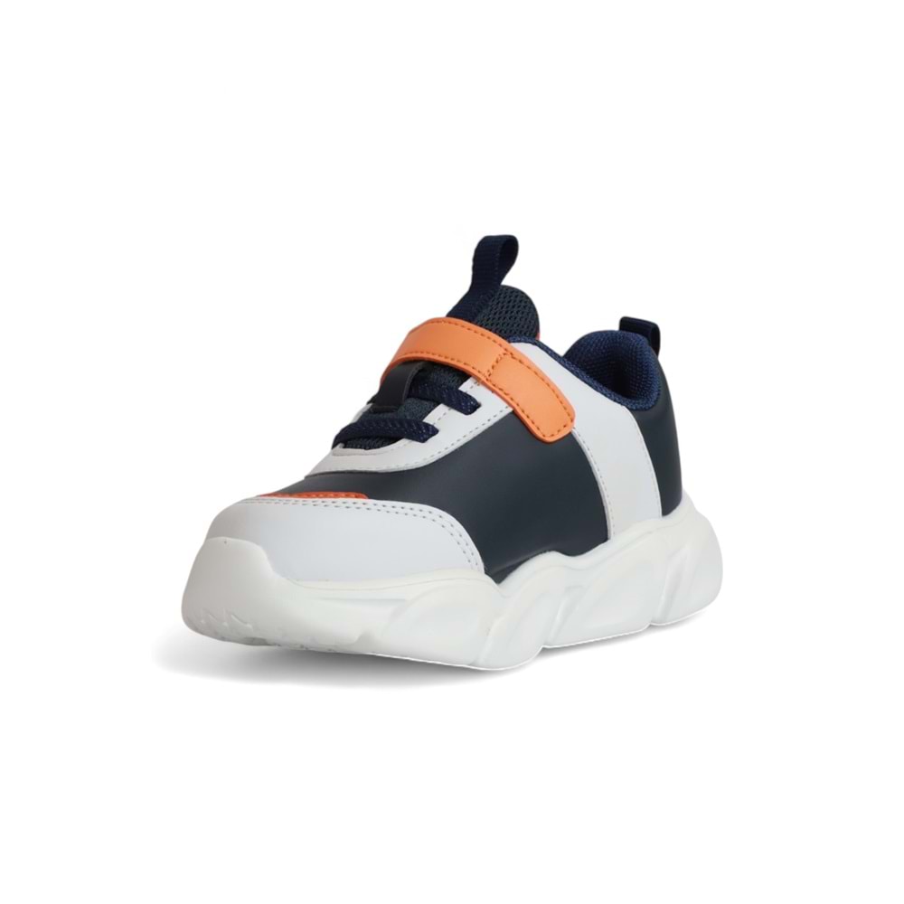 Kidessa 2086-Pepino Anatomik Tabanlı Çocuk Unisex Günlük Işıklı Spor Ayakkabı - NKT02086-Beyaz Lacivert-23